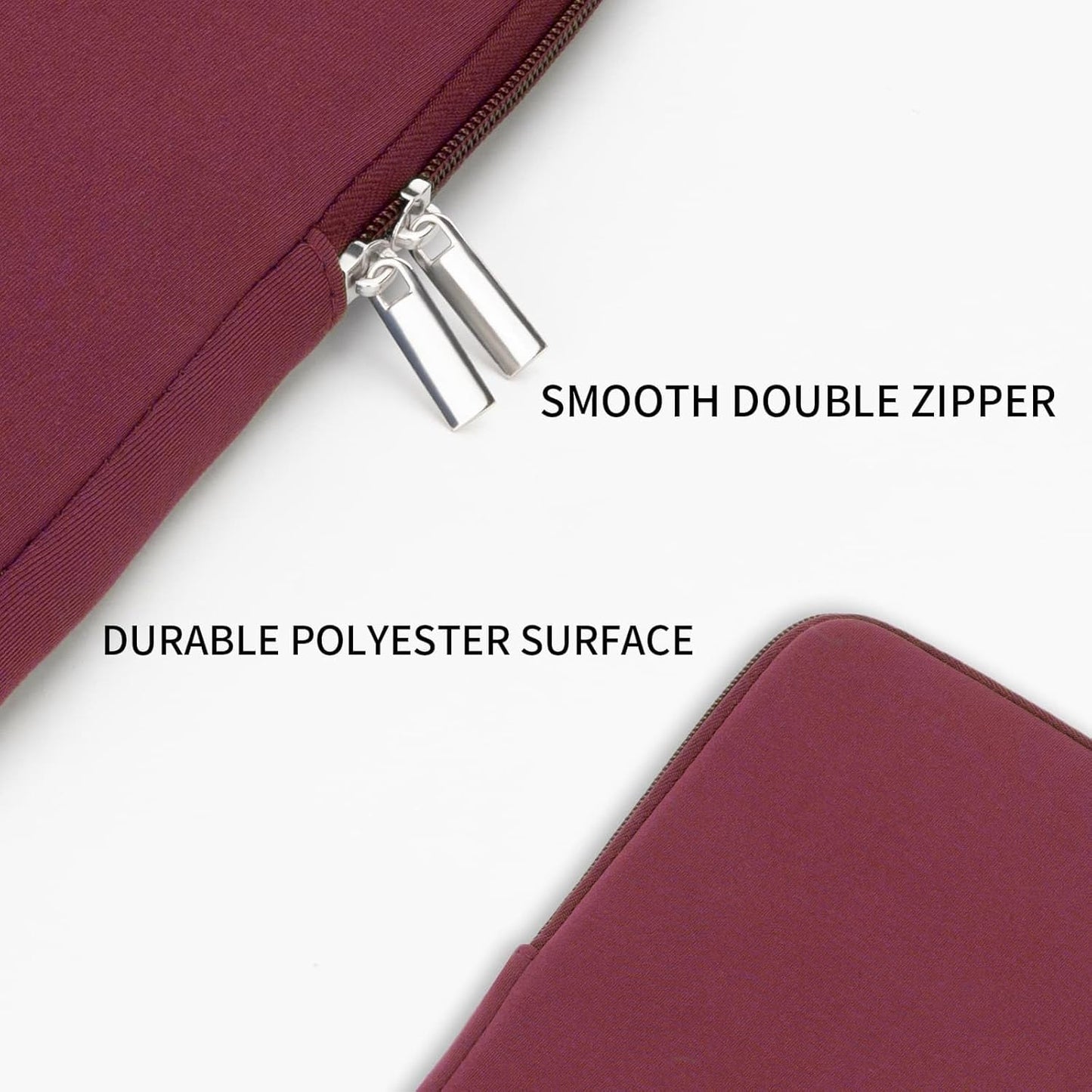 RAINYEAR 13 Inch Laptop Sleeve Compatible with 13.3" MacBook Air/Pro M1 M2 M3 M4 A3240 A3113 A2681 A2337 A1932 A2179 A2338 A1706 A1708 Carrying Bag Protective Cover Soft Case (Red, Upgraded Version)