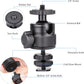 Mini Ball Head, CNC All Metal Aluminum Universal Panoramic Tripod Head Mount for Compact DSLR Action Cam Phone LED Ring Light Monopod Slider, 4.4lb Max Load