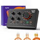 Synido Podcast Equipment, Audio Interface for Podcasting with Pro-preamp, 48V Phantom, DJ Mixer Effects, 9 Customize Sound Pads, XLR Input/6.35/3.5 Line In, for Live Streaming/Music Recording/Gaming