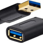 Tan QY USB 3.0 Extension Cable 20Ft, USB 3.0 High Speed Extender Cord Type A Male to A Female for PlayStation, Xbox, USB Flash Drive, Hard Drive, Card Reader,Scanner,Printer,Keyboard 20Ft/6M