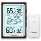 Geevon Large Display Digital Thermometer Hygrometer, Accurate Indoor Outdoor Temperature Humidity Monitoring, Wireless Weather Station with 200ft/60m Range Remote Sensor, Black