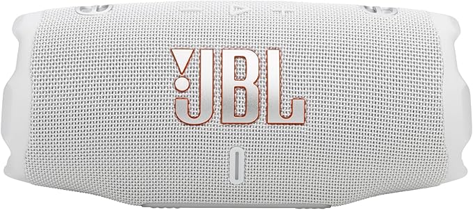 JBL Charge 6 - Portable Waterproof & Drop-Proof Bluetooth Speaker, Bold JBL Pro Sound with AI Sound Boost, 28Hrs of Playtime, Built-in powerbank & Comes with a Sturdy/Removable Carrying Strap (White)