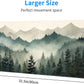 Misty Forest Large Mouse Pad,Gaming Keyboard Desk Pad,Extended Mouse Mat Non-Slip Rubber Base with Stitched Edges for Office Game Home XL 31.5"x11.8"