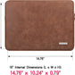 RAINYEAR 16 Inch Laptop Sleeve PU Suede Leather Case Protective Padded Zipper Cover Water Resistant Carrying Bag Compatible with 16" MacBook Pro/Max A2780 A2991 A3403 A3186 A2141 A2485 (Brown)