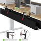 KEEGH Extra Large 48" Under Desk Cable Management Tray - Under Desk Cord Management - Clamp/Screw Mount - Support Upto 70lbs - Fabric Wire Management - Cable Raceways Tray Cord Hiders for Office/Home
