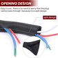Black Braided Cable Management Sleeves Wire Loom Tubing Cord Protector Self-Wrapping (1/2"-30Feet)