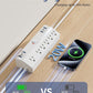 Desk Clamp Power Strip, 40W Fast Charging Station, Desktop Mount Surge Protect with 6 Outlets 6USB Ports (2USB C), Removable Power Strip Fits 1.8" Tabletop Edge, 10Ft Extension Cord for Home Office