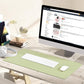 YSAGi Non-Slip Leather Desk Pad, Waterproof Laptop Computer Desk Keyboard Mat, Table Protector Blotter Mat, Large Mouse Pad for Office/Work/Home/Decor(Matcha Green, 31.5" x 15.7")