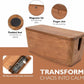 Extra Large Cable Management Box - Acacia Wood - Cable Organizer Box and Power Strip Box for Electrical Cord Management - Hide Desk Cord and Floor Cables - Wire Storage and Organization for Cords