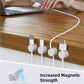 Cord Organizer, Rotatable Cable Organizer 8 Pack, No-Residue Adhesive Spring Cable Clips, Cord Holder for Nightstand, Kitchen, Office Accessories and Car (White)