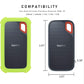 LEFXMOPHY E61 Cover Case Replacement for SanDisk Extreme V2 500GB 1TB 2TB Portable External SDSSDE61 SSD - Up to 1050MB/s, Soft Silicone Portective Skin Sleeve, Green Glow in Dark