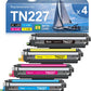 MYTONER TN227 High Yield Toner Cartridge 4 Pack Compatible Replacement for Brother TN227 TN-227 TN227BK TN223 for HL-L3210CW MFC-L3750CDW MFC-L3710CW HL-L3270CDW (TN-227BK/C/M/Y High Yield, 4Pack)