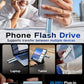 256GB Dual Interface Flash Drive, No App Required, Portable USB Storage Memory Stick for iPhone, iPad, Android, PC & Mac – Easily Stores Photos, Videos & Files (Mist Blue)