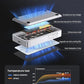 ORICO 80Gbps M.2 NVMe SSD Enclosure Silent Fanless Compatible with Thunderbolt 5/4/3/USB4 X50 Dual-chip USB3.2/3.1/3.0 M-Key/(M&B) Key NVMe SSDs up to 8TB Fanless Silent Cooling- X50PRO