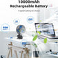 ATEngeus 4 in1 USB Fan, 8” Clip Fan, 10000mAh Rechargeable Table Fan, 5 Speeds Battery Operated Fan, 45°/90° Automatic Rotation, 3 Time Setting, with Clip & Hook for Homes, Offices, Bedroom