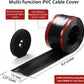 8.2Ft Cord Cover Floor, PVC Cord Covers for Wires on Floor, Soft Floor Cable Cover Cord Hider, Floor Cable Management Cable Protector for Commercial Office Carpet/Floors/Wall Black