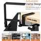 Under Desk Cable Management Tray - 48" Cord Organizer for Desk No Drill, Fabric Under Table Wire Organizer with 16X Cable Ties Hide for Office/Home, Cord Hider Fits Adapters & Sockets, Black