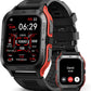 AMAZTIM Smart Watch, 60 Days Extra-Long Battery, 50M Waterproof, Rugged Military Bluetooth Call(Answer/Dial Calls), 1.85" Ultra Large HD Display, AI Voice Assistant, Compatible for Android and iOS-Red