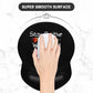 ITNRSIIET Ergonomic Mouse Pad with Gel Wrist Support Small Wrist Rest Smooth Surface Non-Slip PU Base Comfortable Office Supplies Pain Relief, 8.7 x 7.2 inches, Inspirational Quote Black