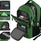 Laptop Backpack,Business Travel Anti Theft Slim Durable Laptops Backpack with USB Charging Port,Water Resistant College Computer Bag for Women & Men Fits 15.6 Inch Laptop and Notebook-Green