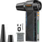 Compressed Air Duster, 300000RPM Powerful Electric Air Duster Rechargeable with LED Light and Brushless Motor, 4-Gear Cordless Mini Air Blower for Keyboard, Computers, Car, Outdoors (Black)