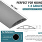 Floor Cord Cover, Cable Protector, 0.63W x 0.31H inches, Wire Cover for Extension Cords, Floor Cable Covers Prevent Cable Trips (Gray, 50-10 Feet)