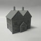 Paintable Tabletop Miniature Little Town Building Terrains Compatible with RPG War Games - 18mm Scale Dioramas Building Set Scenery with Medieval Architecture Style by HAUTICO (HVillageHouses2-1)