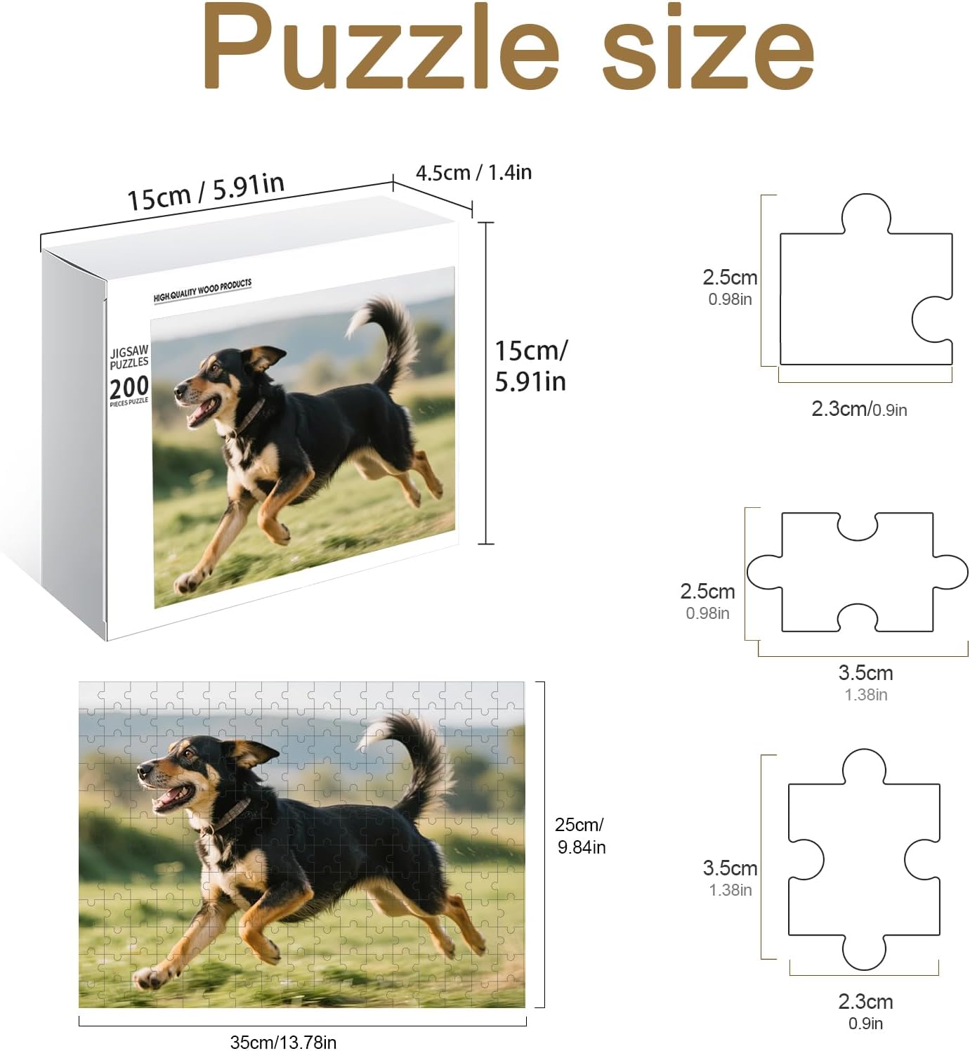 Personalized Photo Puzzle with Glossy Finish – Custom Jigsaw Puzzle 120/200/300/500/1000/1500 Pieces for Family, Couples, Pets, Birthdays, and Weddings (200-Horizontal)