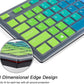 Colorful Keyboard Cover for Dell KM636 Wireless Keyboard/Dell KB216 KB216t KB216p Wired Keyboard/Dell Optiplex 5250 3050 3240 5460 7450 7050/Dell Inspiron AIO 3475/3670/3477 All-in one Desktop,Rainbow