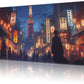Mouse Pad Large Bustling Street in Tokyo Non-Slip Gaming Desk Mat with Stitched Edge Laptop Keyboard Desk Pad for Work Home Gaming (35.4 x 15.7 Inches)