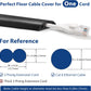 Cord Cover Floor 6ft Black, PVC Floor Cable Cover, Cord Hider Floor Cord Protector Prevent Cable Trips & Protect Wires, Floor Cable Management Hide Cords on Floor, Cord Cavity - W0.47 x H0.28