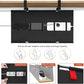 Univivi No Drill Under Desk Cable Management Tray, 28" Cord Organizer for Table, Clamp/Screw Mount Desk Cable Management, Premium Fabric Cable Management Tray for Office, Home