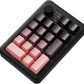 EWEADN NK20 Wireless Retro Mechanical Numpad with Knob, Bluetooth/2.4GHz/USB-C Connect with RGB Backlight Hot Swappable Number Pad, 20-Key Rechargeable External Num Pad for Win, Mac, Black Berry Pink