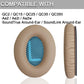 Ear Pads for Bose Quiet Comfort 35 Soft Protein Leather Replacement Earpads Ear Cushions Ear Pad for Bose QC 45/35 / 25/15 QC2 / Ae2 / Ae2i / Ae2W / Sound Link/Sound True (QC35-Khaki&Blue)