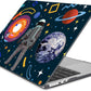 Batianda Premium Case for New MacBook Air 15 inch 2025 M4 2024 2023 with M3 M2 Chip Model A3241/A3114, Designed Protective Plastic Hardshell & Keyboard Cover & Screen Protector, Astronaut Planet
