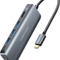 CableCreation USB-C Hub 4K 60Hz, 5-in-1 USB C Multiport Adapter with HDMI and 3 USB 3.0 Ports, 100W Power Delivery, Compatible with MacBook Pro, MacBook Air, Mac Mini, iPad Pro, Surface Pro, XPS