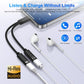 USB-C Headphone and Charger Adapter,2in1 USB C Splitter Dongle Cable with 60W Fast Charging Audio Adapter for iPhone 17 Pro Max 16e 16 Pro 15 Plus Samsung Galaxy A17 A16 A15 A36 A56 A55 S25 FE S24 S22