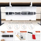 Univivi No Drill Under Desk Cable Management Tray, 28" Cord Organizer for Table, Clamp/Screw Mount Desk Cable Management, Premium Fabric Cable Management Tray for Office, Home