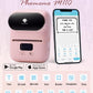 Phomemo Thermal Label Maker - M110 Barcode Label Printer Portable Bluetooth Labeler Maker Machine for for Small Business, Address, Logo, Clothing, Mailing, with 40x30mm Label, Pink