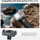 NEEWER Upgraded Magnetic Mount Adapter Compatible with DJI Osmo 360 / Action 5 Pro/4/3, Quick Release Action Camera Mount Vlogging Accessories with 1/4" Tripod Thread, AC011 Dark Gray