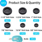 53PCS Rubber Grommets for Wiring, Rubber Grommet Kit in 6 Assorted Drill Hole Sizes 5/8" 13/16" 7/8" 1" 1-3/16" 1-1/2", Two-Sided Rubber Hole Plug for Protecting Wires