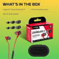 HyperX Cloud Earbuds II – 14mm Drivers, Four Eartips, Hard-Shell Carrying Case, Low-Profile 90° Plug, 3.5mm Plug, Built-in Microphone, Multi-Function Button, PC, Mobile, Nintendo Switch – Red