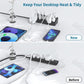 Desk Clamp Power Strip with 40W Fast Charging Station, JXGUCAT 10ft Flat Plug Power Strip Surge Protector, 2 USB-C Ports, 6 AC Outlets, Fit 2.48" Tabletop Edge, Home Office Desk Accessories Essentials