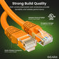 GearIT Cat 6 Ethernet Cable (24-Pack 0.5 Feet) Cat6 Network Patch, 10Gbps, RJ45, Snagless Cord, Gold-Plated Connectors, Internet for PC, TV, Tablet, Router, Printer, Servers, IT Data Center - Orange