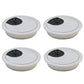 Desk Grommet 3-1/8" (80 mm), Desk Cord Hole Cover, Cable Grommet ABS Plastic, Desk Hole Grommet for Office and Home Table Cable, Detachable Cable Cord Organizer (Silver Sand 4 Pcs)