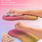 Hokafenle 2in1 Combination, Wave Keyboard Wrist Rest and Ergonomic Curvature Mouse Pad Wrist Support for Relieve Wrist Pain, Filled with Soft Cushion Memory Foam, Sunset Glow