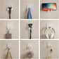 Adhesive Shower Hooks for Inside - Extra Sticky Stainless, Razor Holder Shower Accessories, Wall Mounted Self-Adhesive Double Hooks for Razor, Loofah, Towel, Shaver, Coat, Key, White, 4 Pack