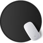 ITNRSIIET Round Mouse Pad with Stitched Edge Premium-Textured Waterproof Non-Slip Rubber Base Desktop Protection Mat Diameter 8.7 inches, Classic Black