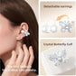 Kinglucky Jewelry-Inspired Clip-On Earbuds with Butterfly Earrings, Comfortable Fit & 50H Playtime Open Ear Bluetooth 5.4 Wireless Headphones for Women, Small Ears, Sports & Workouts (White)