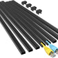Yecaye Black Cord Hider, One-Cord Channel Cord Cover on Wall, Cable Management Kit, Wire Covers for Cords, Cable Raceway, W0.59in H0.4in, Black